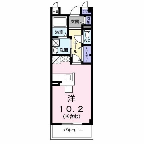 ソレアードボニート(ワンルーム/3階)の間取り写真