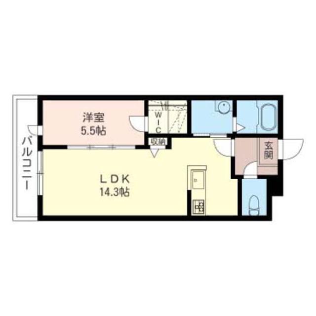 マストライフ宮前平A棟(1LDK/3階)の間取り写真