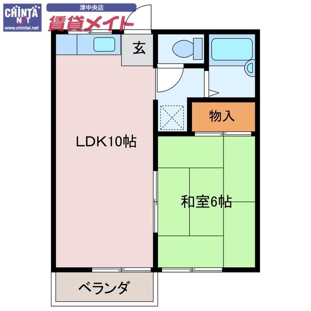 レピュート愛宕(1LDK/1階)の間取り写真
