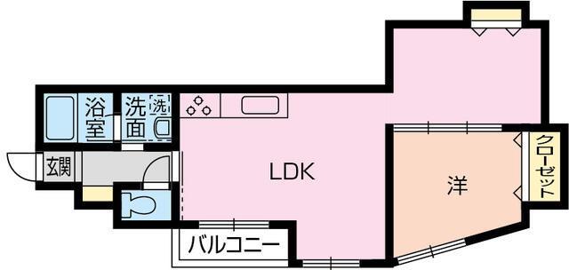 レサージュ南橋本2番館(2LDK/5階)の間取り写真