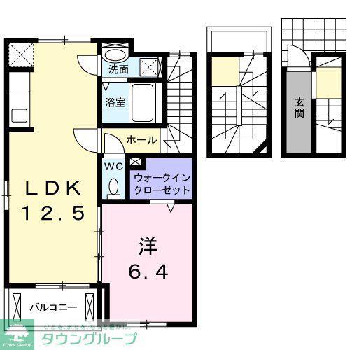 サンセリテ(1LDK/3階)の間取り写真