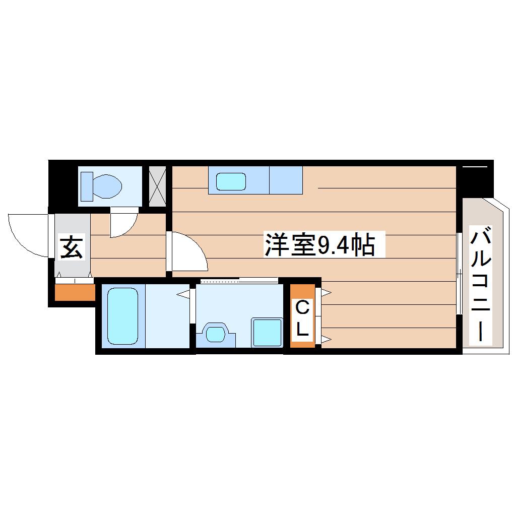 HAUSE.A.宮町(ワンルーム/3階)の間取り写真
