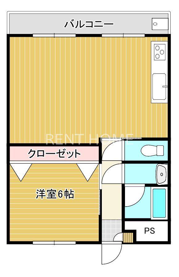 ステラマリス伸和(1LDK/1階)の間取り写真