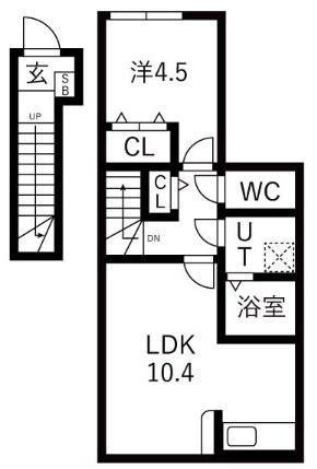 ART LIFE(1LDK/2階)の間取り写真