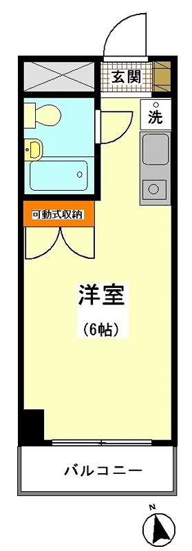 司ビルディング(ワンルーム/4階)の間取り写真