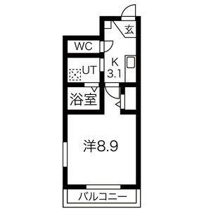 アイランドヴィレッジ本町(1K/1階)の間取り写真
