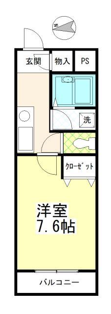 アクシス柴又(1K/2階)の間取り写真