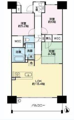 ソシオ広駅前セカンドコート(3LDK/8階)の間取り写真
