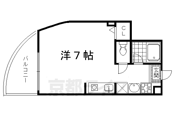 ノースポイント北大路(1K/5階)の間取り写真