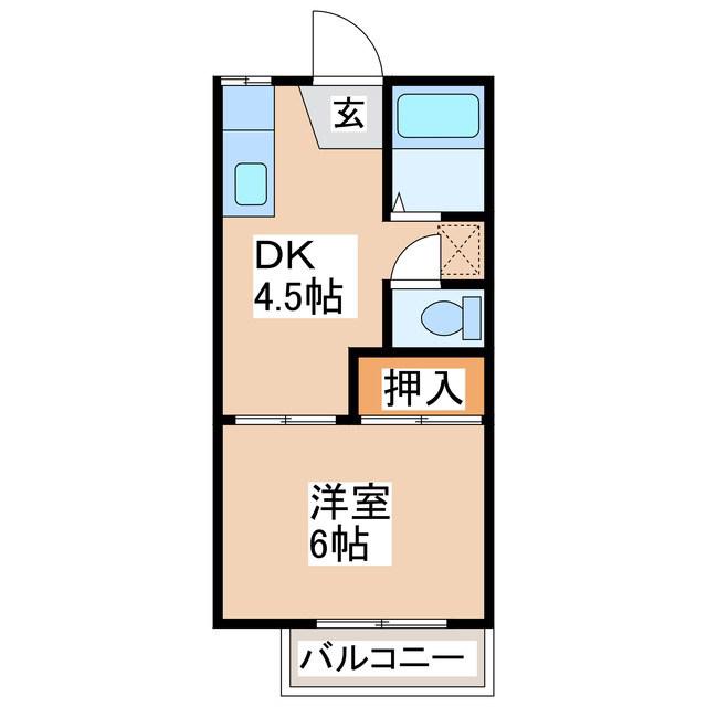 ビュー蓼科(1DK/1階)の間取り写真