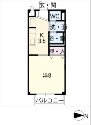 SURPLUSI BAN(1K/1階)の間取り写真