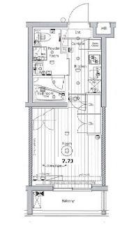 メイクス氷川台アジールコート(1K/3階)の間取り写真