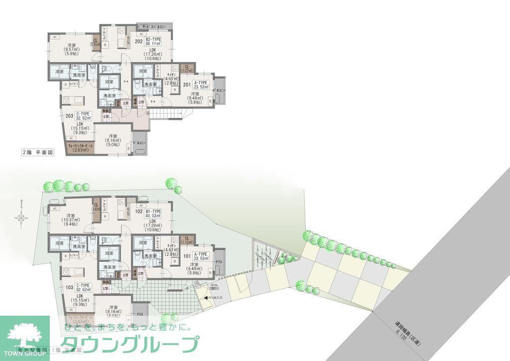 パルゼ経堂(1LDK/2階)の間取り写真