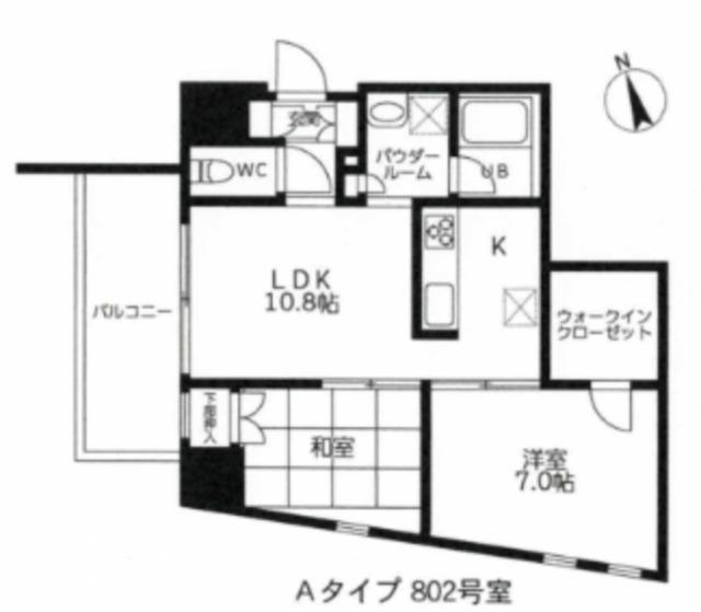 ウィステリアXI(2LDK/8階)の間取り写真