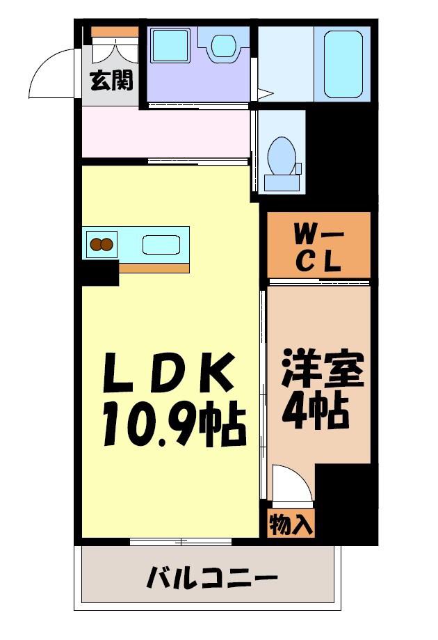 フェアモント千代田(1LDK/8階)の間取り写真