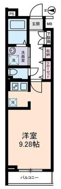 アイビー広尾(ワンルーム/1階)の間取り写真