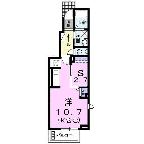プレステージ ネオII(1SK/1階)の間取り写真
