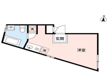 LUXE板橋本町(ワンルーム/4階)の間取り写真