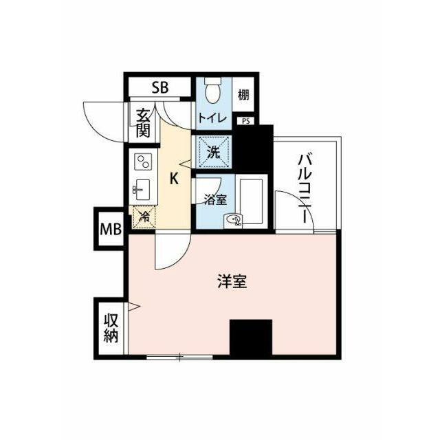 パレステュディオ五反田(1K/9階)の間取り写真