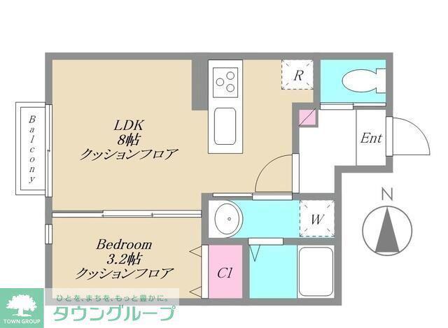 LE CHAINON(1LDK/1階)の間取り写真