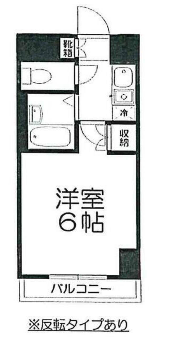 ステュディオ仙台(1K/2階)の間取り写真