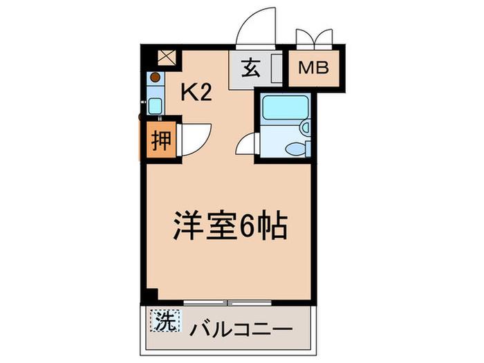 ラフィーネ東山(1K/4階)の間取り写真