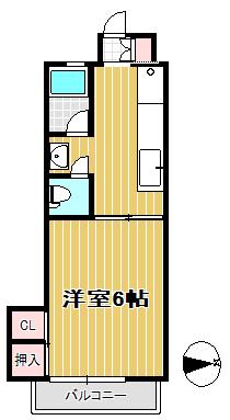 竹内ビル(1K/4階)の間取り写真
