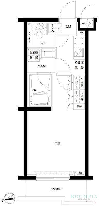 ルーブル高島平弐番館(1K/2階)の間取り写真