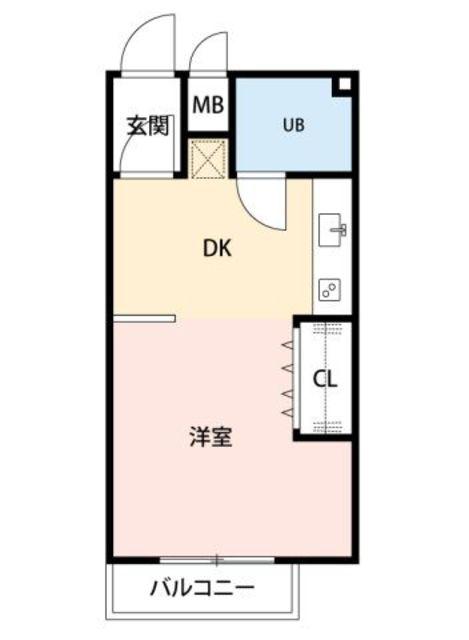 河村レジデンス(1DK/3階)の間取り写真