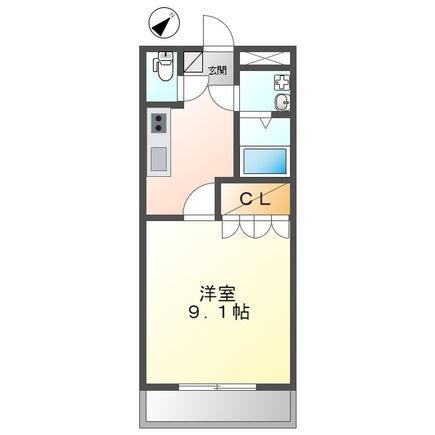 A&S守山1 勝部(1K/3階)の間取り写真