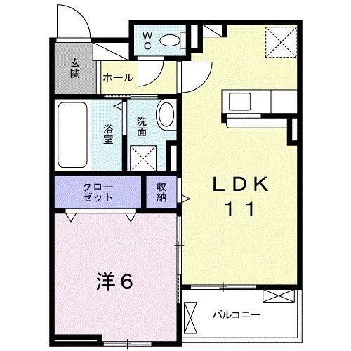 プルミエ(1LDK/2階)の間取り写真
