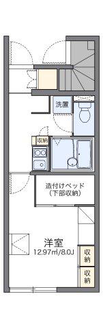 レオパレスエスポワール FM(1K/1階)の間取り写真