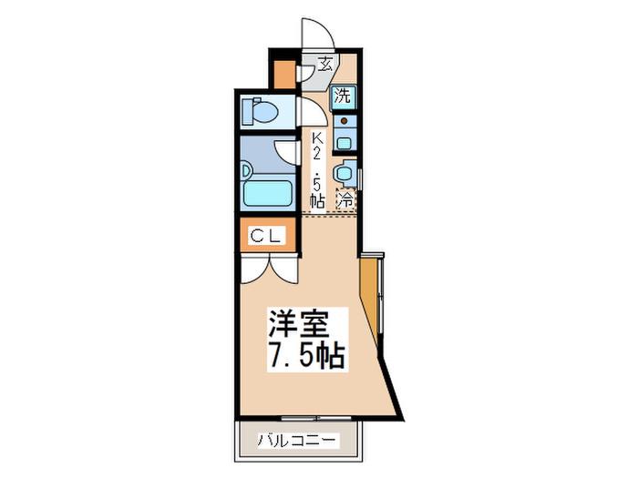 メイプルハイツ(1K/3階)の間取り写真