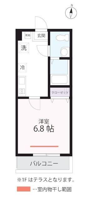 QUIET CRAB HOUSE ESSATO(1K/2階)の間取り写真