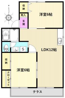 グリーンエクセルB(2LDK/1階)の間取り写真