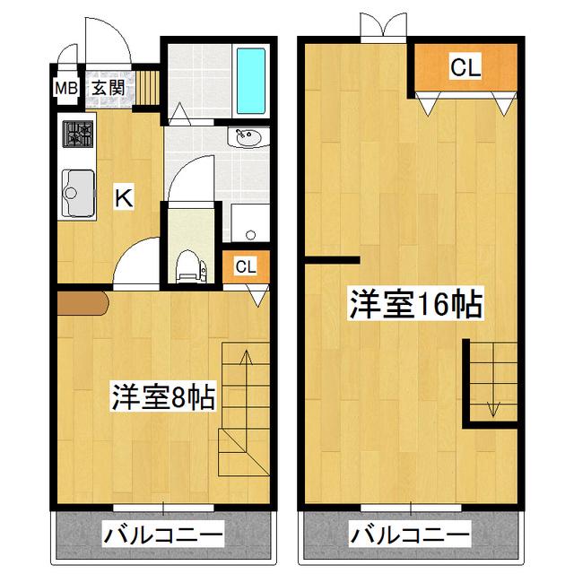 つくばエクスプレス つくば駅 徒歩29分 7階建 築28年(1LDK/5階)の間取り写真