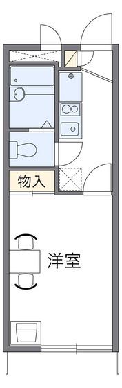 レオパレスヴィラ浜田(1K/2階)の間取り写真