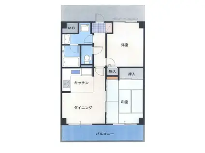 コスモ前橋昭和町(2DK/3階)の間取り写真