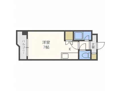 レスポワールフランセ(1K/3階)の間取り写真