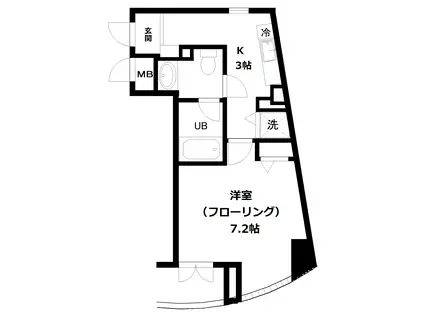 グレイスコート(1K/2階)の間取り写真