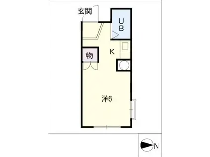 ラ プチット ファミーユ(ワンルーム/1階)の間取り写真