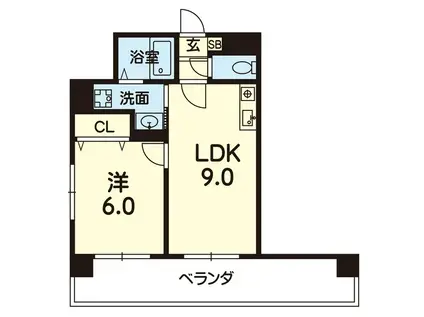 星寿島崎ビル(1LDK/3階)の間取り写真