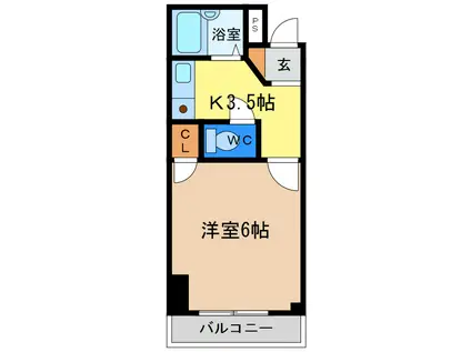 シティガーデン富田(1K/7階)の間取り写真