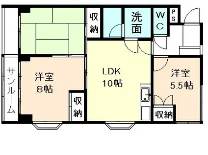 エポックいま泉(3LDK/3階)の間取り写真