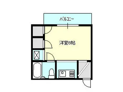 コーポヨコヤマ(1K/3階)の間取り写真