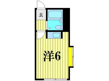 KOMAヴィレッヂ(ワンルーム/2階)の間取り写真