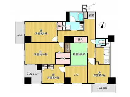 三田カルチャータウン・リフォレK棟503 関学女子専用シェアハウス(ワンルーム/5階)の間取り写真