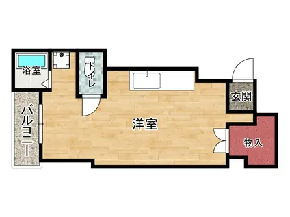 たくみアルカディア本通(ワンルーム/2階)の間取り写真