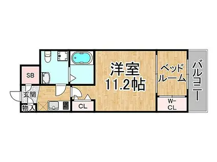 セレ二テ甲子園I(1DK/3階)の間取り写真