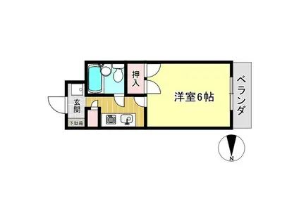 CASA NOAH 名古屋III(1K/3階)の間取り写真